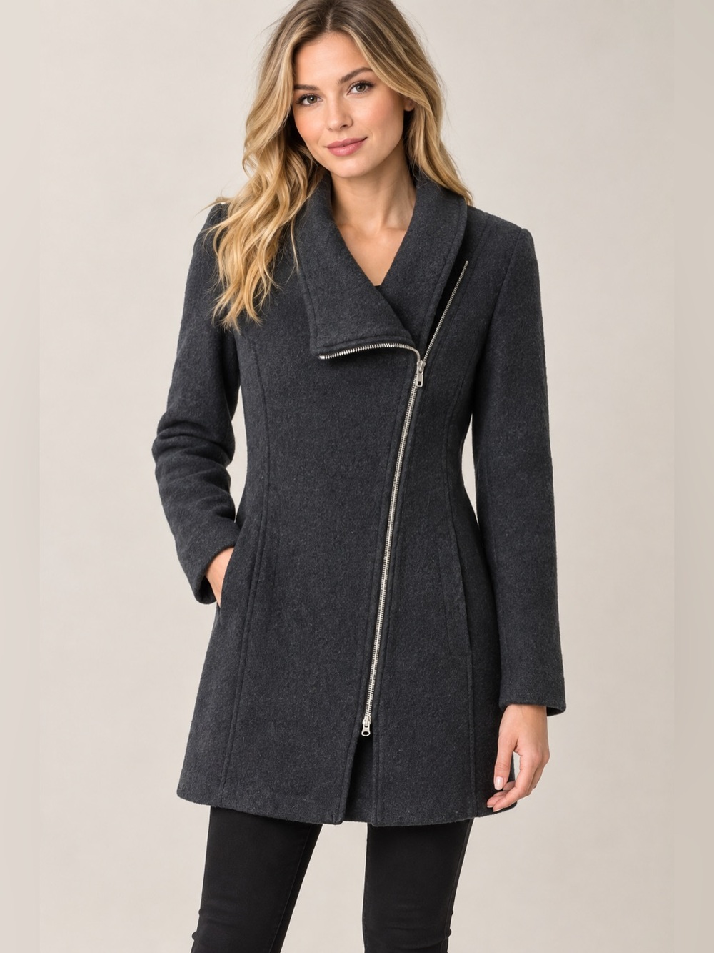 Soia & Kyo Black Wool Coat